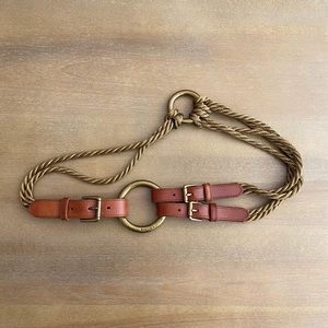 Ralph Lauren women’s Brown Calf Leather Rope Belt